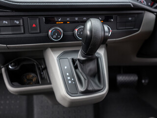 Automatic Transmission Gear Shifter in Modern Car Interior