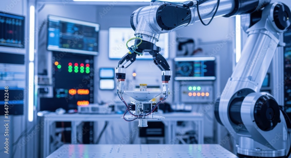 Poster robotic arms assist in the precise deployment of a compact satellite communications antenna in a sta