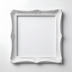 Sharp white rectangular frame, flawlessly isolated on white, object, marketing