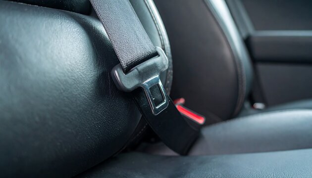 Close-up of a car seatbelt