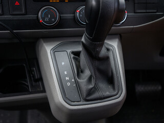Automatic Transmission Gear Shifter in Modern Car Interior