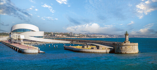 The Atlantic ocean front, lighthouse and harbor of Matosinhos, north of Porto's city centerPorto...