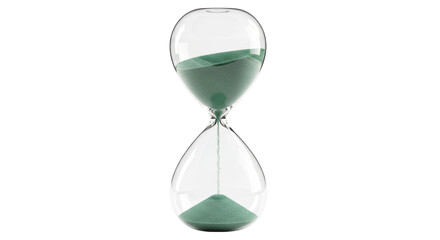 Isolated Hourglass with Green Sand