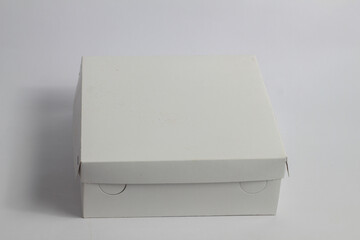 white box made of cardboard for food container