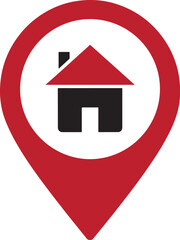 Red marker with a white dot on it, Location map icon vector, location Icon Clip art
