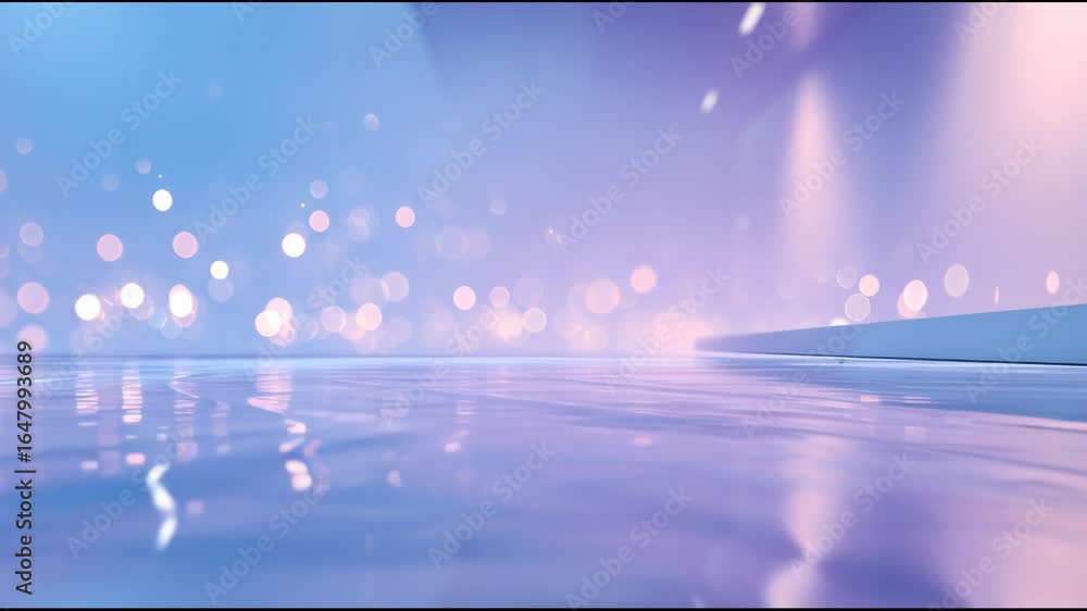 Aufkleber abstract shiny empty stage background with bokeh lights and reflections. modern digital presentation