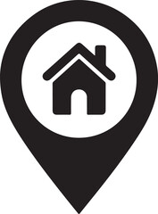 location pin icon symbol sign isolated on transparent background, map flat vector icons