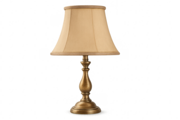 Elegant table lamp illuminating design with transparent background