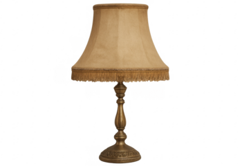 Elegant table lamp illuminating design on transparent background