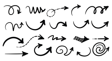 Collection of Hand Drawn Arrows for Design Projects