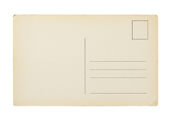 Aged blank postcard invitation template for creative communication