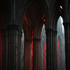 Crimson Patina in Stone and Shadow