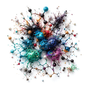 Various Nitrogen (N) compounds: N2, oxide, nitroxyl, diazomethane, dinitrogen pentoxide, nitric acid, nitrous acid. Isolated on white background.