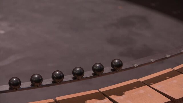 Pendulum demonstration of how earth rotates 4k