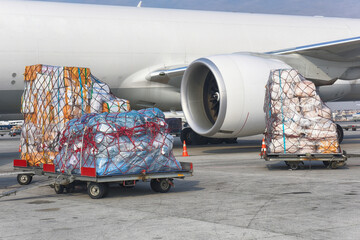 international trade and cargo transportation Export Import Concept