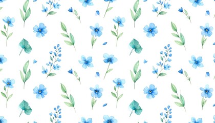 Delicate watercolor floral pattern