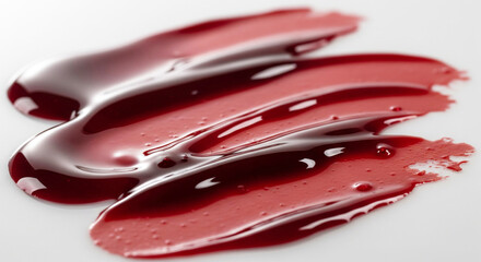 fake blood with a thick, viscous texture on a neutral surface.