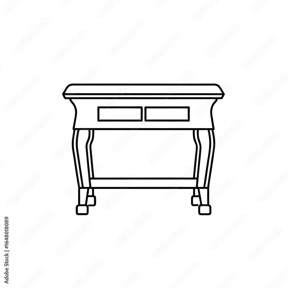 Poster outline console table icon design