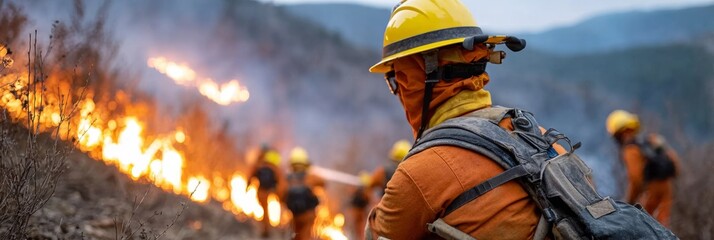 Brave Wildfire Fighters Battling Forest Fires A Critical Focus on Safety and Prevention Measures