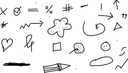 Rough hand drawn marker sketch with brush