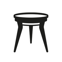 Modern side table silhouette icon