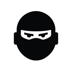 Stealthy Silhouette A Mysterious Masked Figure's Enigmatic Gaze