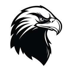 Obraz premium Vector icon of a strong eagle's head, perfect for emblems and team mascots representing authority and vision.