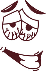 Exhausted | Expression Doodle Design - 26 | EPS
