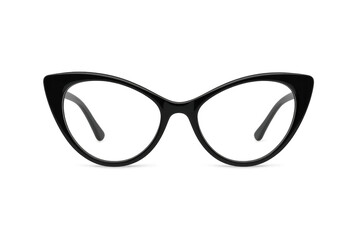 Fototapeta premium Cat eye glasses isolated on transparent background