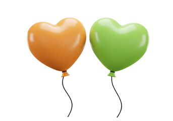 Isolated Two Balloon Party Event Celebration