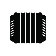 Accordion Illustration A Graphic Silhouette of the Musical Instrument, Perfect for Design Projects
