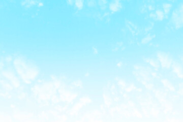 Blue sky with white fluffy cloud. Cloudscape cumulus summer soft light sky. Beautiful nature morning. Freedom of life concept.