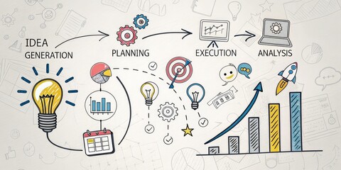 Idea Generation to Analysis Business Development Cycle, innovation, strategy