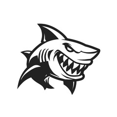 Black Shield Emblem with a Stylized Check Mark or Wing Design