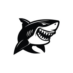 Black Shield Emblem with a Stylized Check Mark or Wing Design