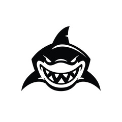 Black Shield Emblem with a Stylized Check Mark or Wing Design