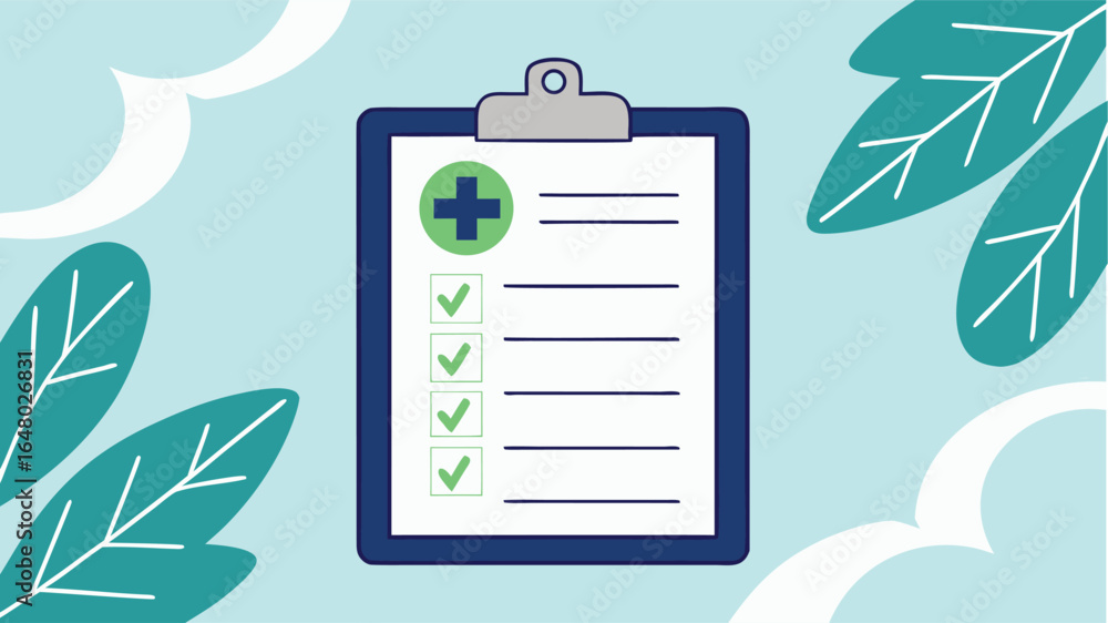 Poster clipboard with checklist vector icon design for web page