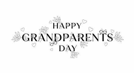 Celebrate Happy Grandparents Day with this charming design perfect for cards and social media posts