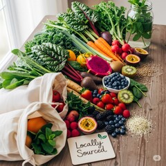 Locally sourced produce promoting healthy eating and sustainable agriculture