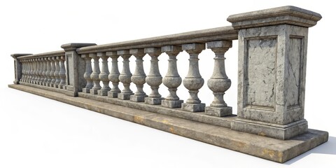 Stone Balustrade Railing Architectural Detail, balcony , exterior