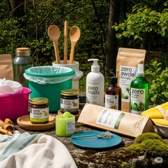Zero waste products for sustainable living in nature