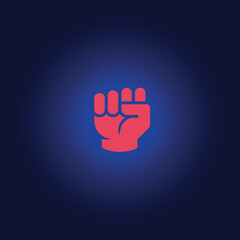 Obraz premium vector hand fist icon
