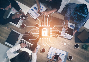 Cyber security system protecting digital infrastructure. Cyber security ensures data safety,...