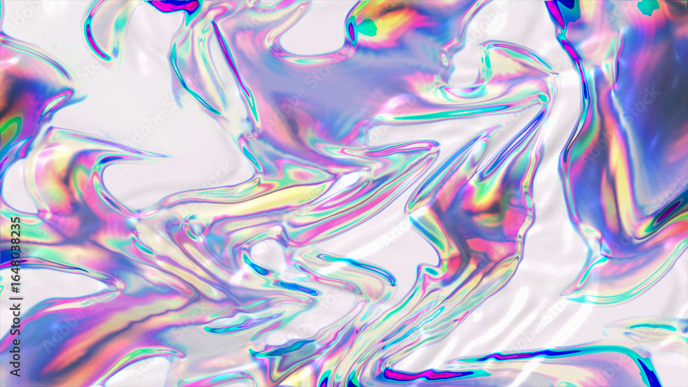 Poster abstract wavy water background in colorful gradient color. modern colorful wallpaper with grain effe