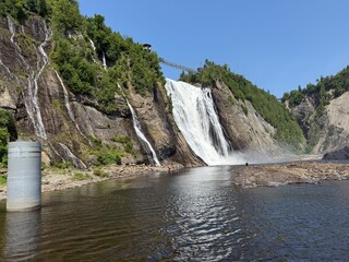 Montmorency Falls (French: Chute Montmorency) in summer