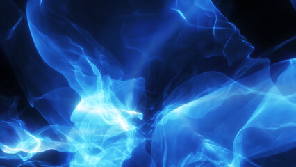 4K glowing light blue waves pattern, motion abstract trendy colorful abstraction flow. Beautiful gradient texture