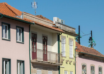 Obraz premium Chaves historic center street, portugal