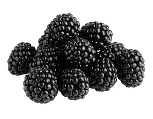 Blackberries isolated on transparent background