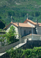 Ancient church at hill, vila real, portugal