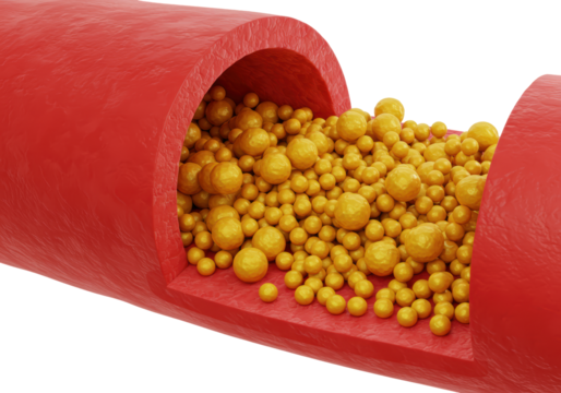 Isolated Artery Clogged with Cholesterol